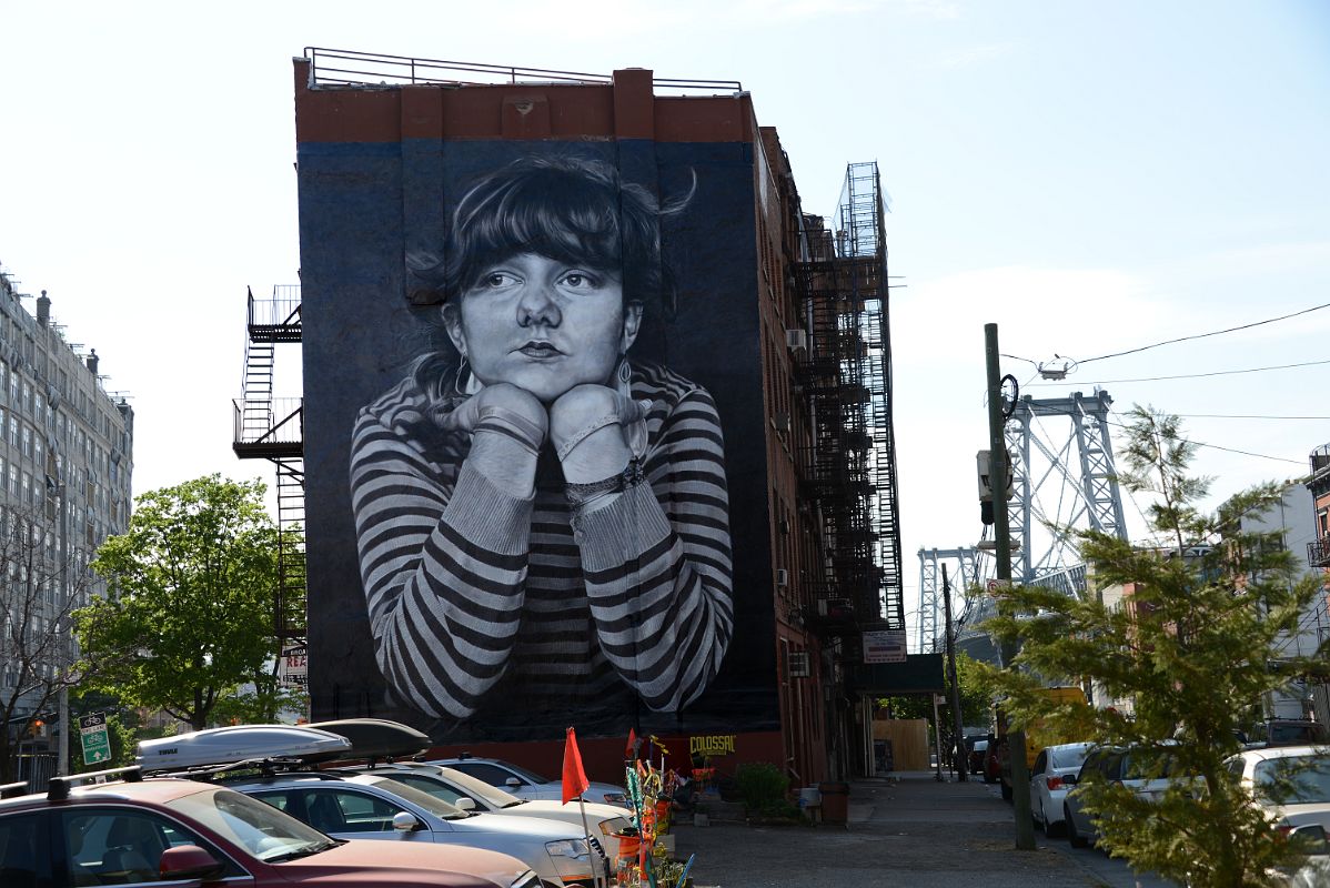 22 Lost Time - High School Senior Steven Paul Photo Turned into Hand-painted.Art Mural By Colossal Always Handprint At Broadway And Bedford Williamsburg New York